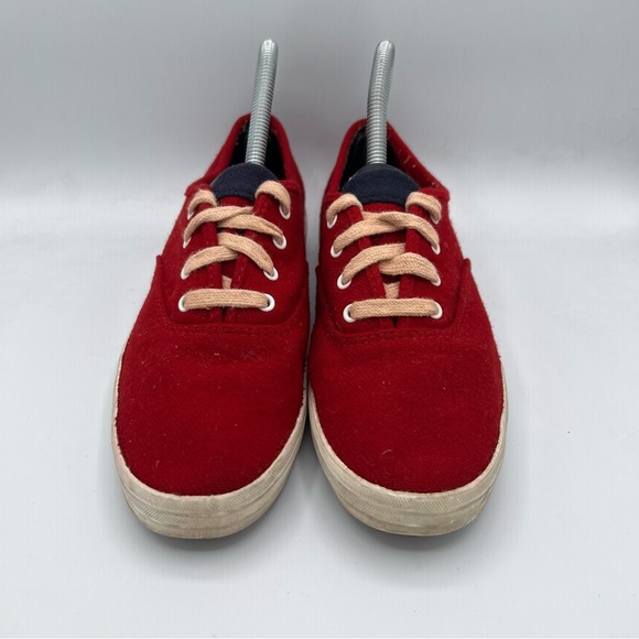 KEDS Womens Varsity Vintage Red Wool Sneakers Size 8 - Picture 2 of 7